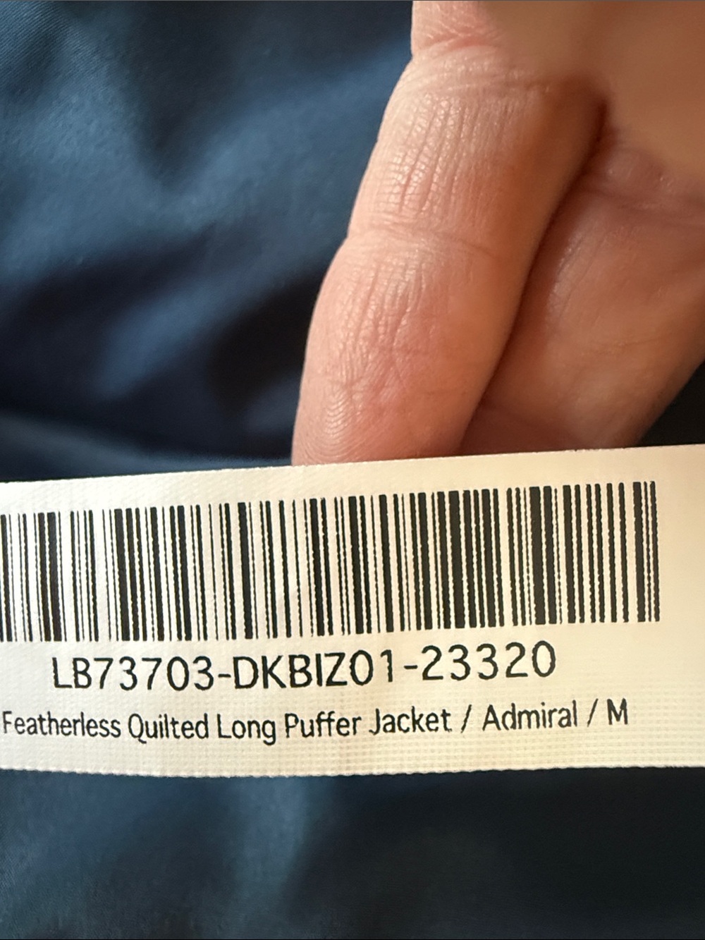 NWOT Quince Featherless Quilted Long Puffer Jacket - Admiral/Navy - Medium (344) - Picture 9 of 13